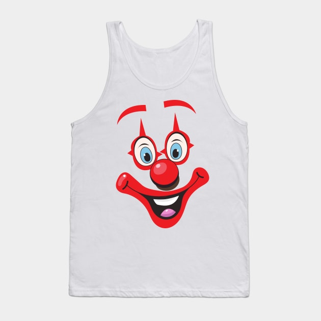 Clown Face Tank Top by nickemporium1